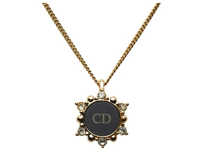 Dior Collar con colgante de CD Dorado  ref.1312434