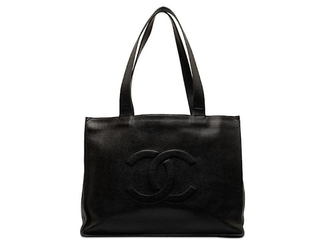 Chanel Bolsa de tela CC Caviar Negro  ref.1312460
