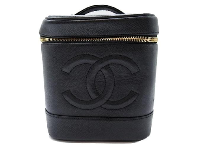 Chanel CC Caviar Vanity Case Black  ref.1312461