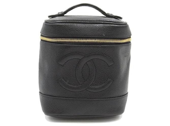 Chanel Vanity Case Caviale CC Nero  ref.1312462