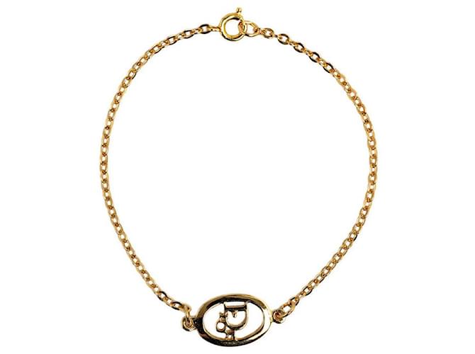Dior Bracelet chaîne à logo Doré  ref.1312525