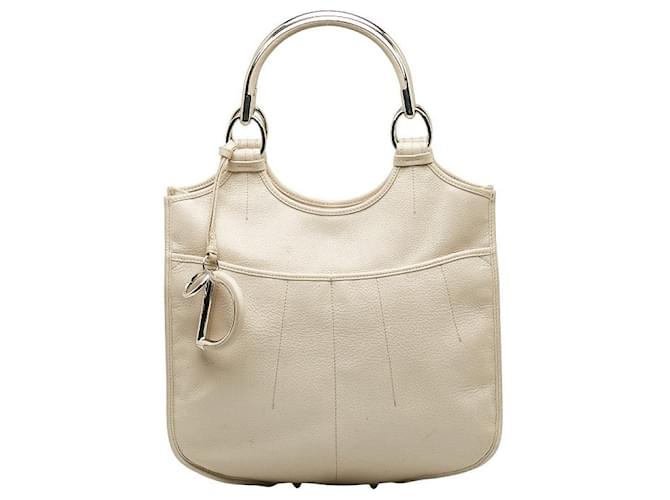 Dior Leather Handbag White Pony-style calfskin  ref.1312537