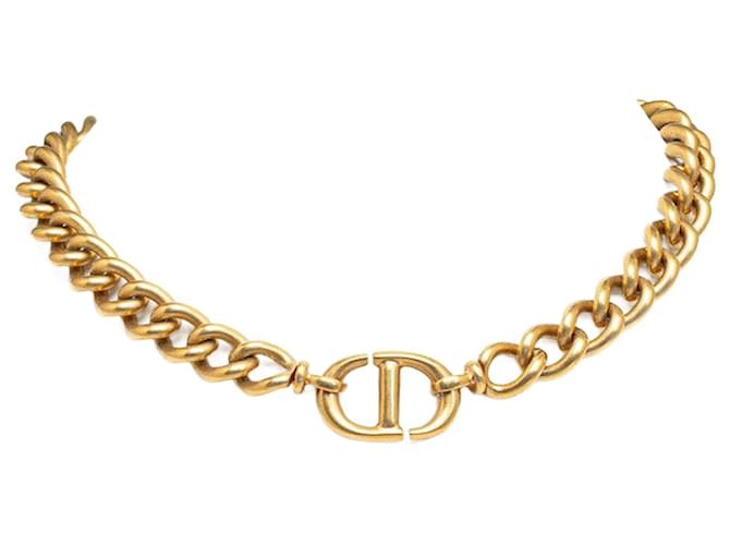 Dior CD Logo Chain Necklace Golden  ref.1312538