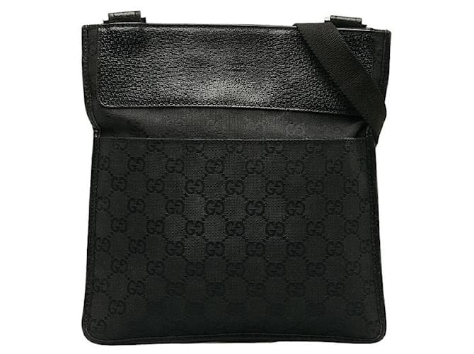 Gucci Messenger-Tasche aus GG-Segeltuch Schwarz Leinwand  ref.1312580