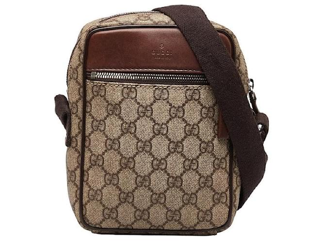 Gucci GG Supreme Crossbody Bag Brown  ref.1312581