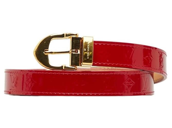 Louis Vuitton Monogram Vernis Ceinture  Belt Red Pony-style calfskin  ref.1312633