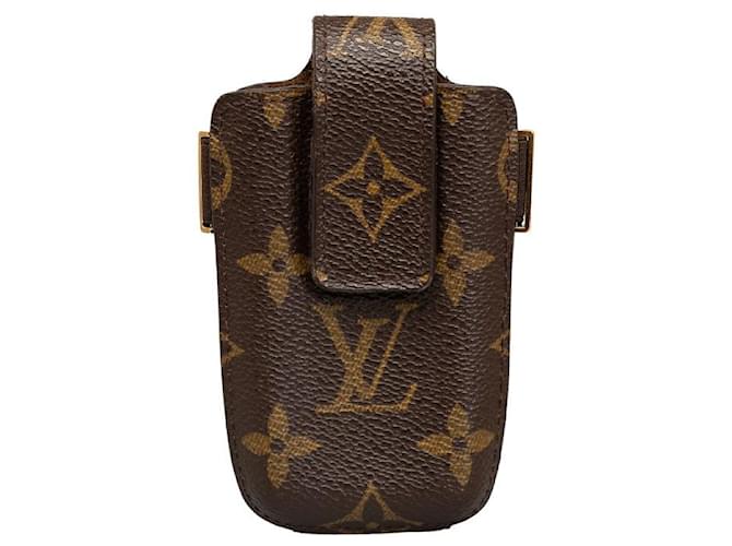 Louis Vuitton Capa de telefone Monograma Etui Marrom  ref.1312646
