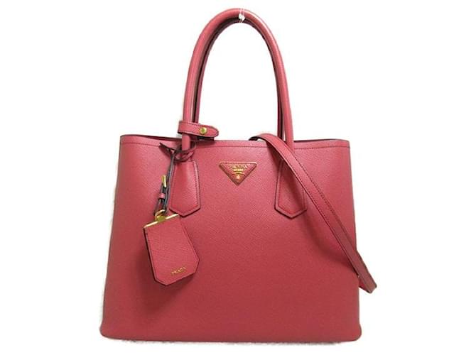 Prada Medium Saffiano Cuir lined Bag Pink Leather  ref.1312724