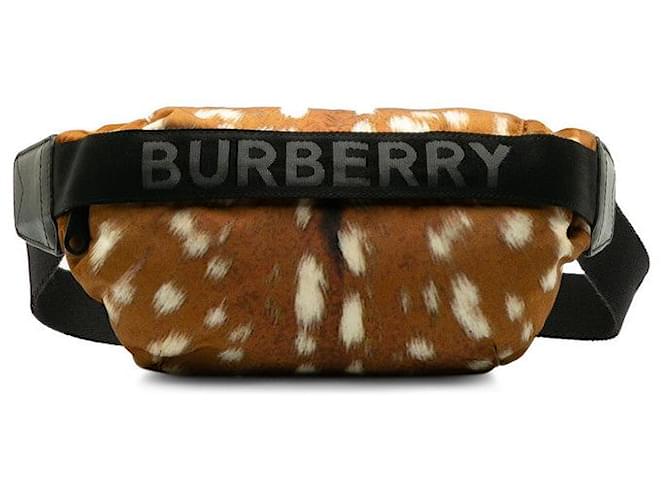 Burberry Nylon Printed Belt Bag Brown  ref.1312740