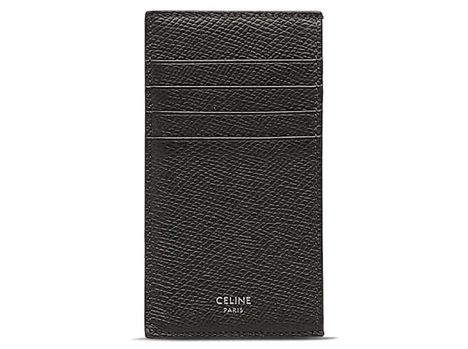 Céline Leather Card Case Black Pony-style calfskin  ref.1312760