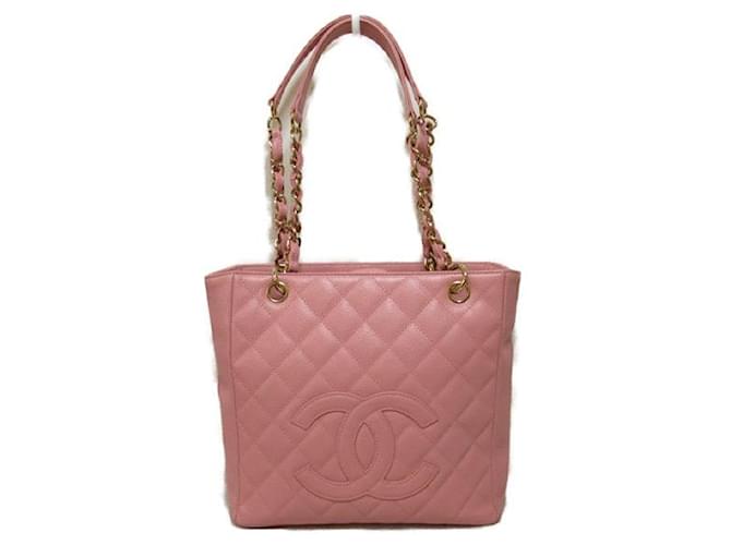 Chanel CC Caviar Petite Shopping Tote Pink  ref.1312790