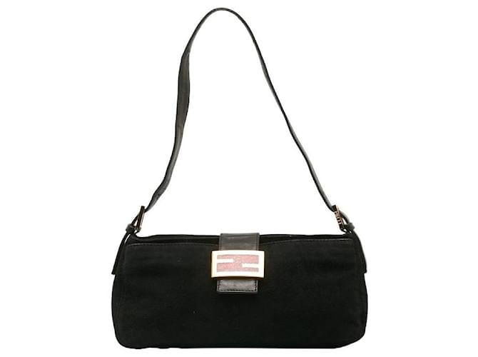 Fendi Fabric Shoulder Bag Black Cotton  ref.1312838