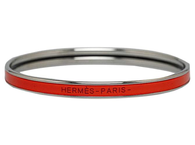 Hermès Bracciale rigido Uni extra stretto smaltato Arancione Smalto  ref.1312879