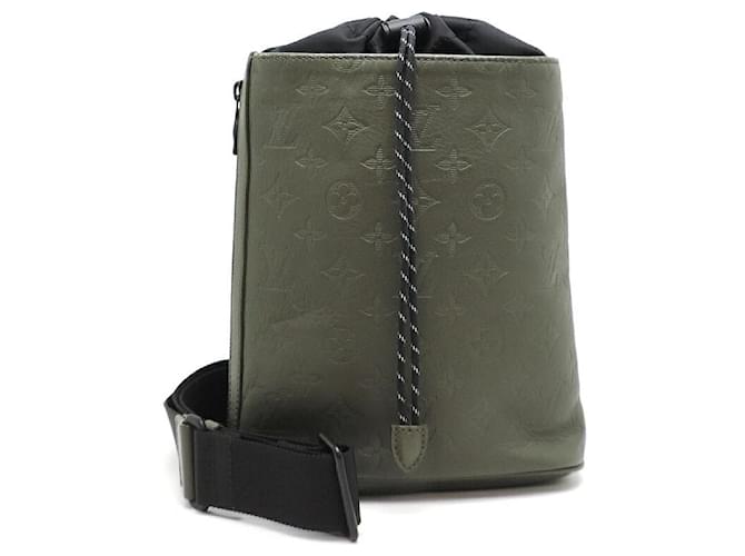 Louis Vuitton Monogram Shadow Chalk Sling Bag Green Pony-style calfskin  ref.1312908