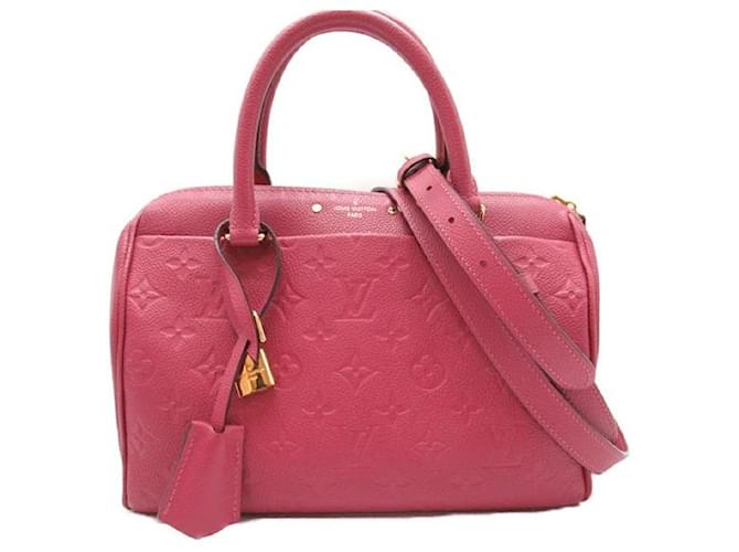 Louis Vuitton Monogram Empreinte Speedy 25 Bandoulière Pink Leather  ref.1312918