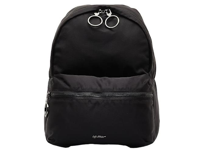 Off White Industrial Strap Nylon Backpack Black  ref.1312934