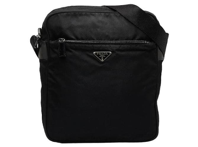 Prada Tessuto Crossbody bag Black Nylon  ref.1312938