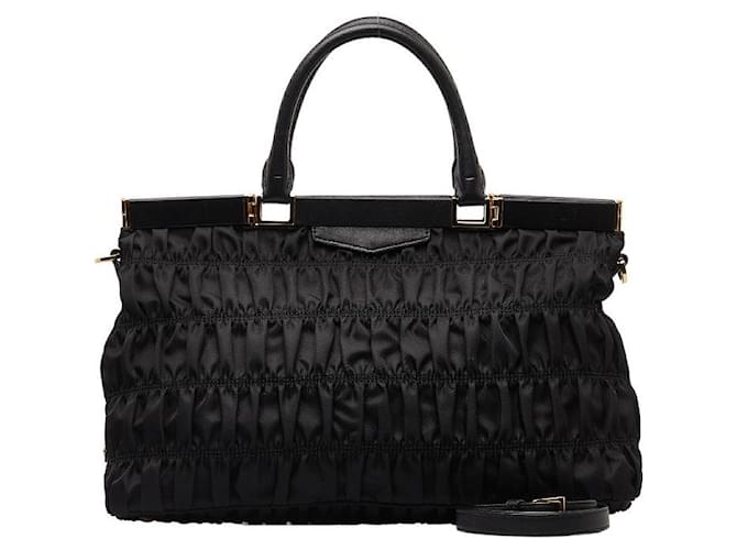 Prada Tessuto Gaufre Tote Bag Black Nylon  ref.1312949