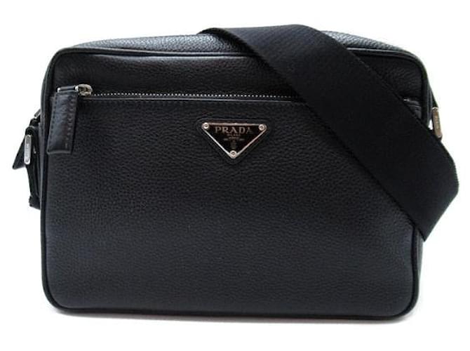 Prada Vitello Daino Front Pocket Camera Bag Black Pony-style calfskin  ref.1312951