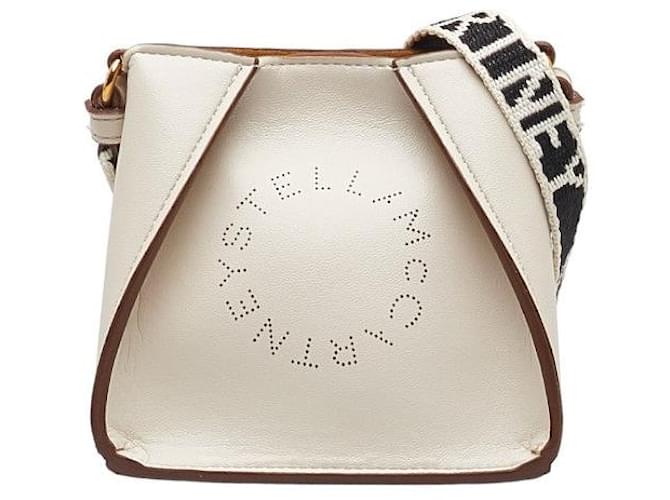Stella Mc Cartney Umhängetasche aus Leder „Alter Mat“ Weiß Kalbähnliches Kalb  ref.1312956