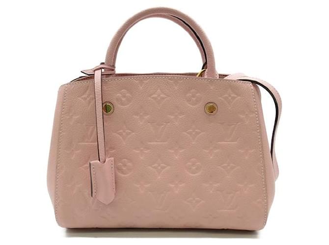 Louis Vuitton Monogram Empreinte Montaigne BB Pink Leather  ref.1312996