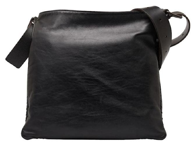 Bottega Veneta Leather Crossbody Bag Black Pony-style calfskin  ref.1313035
