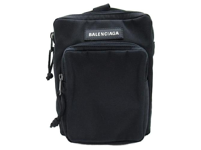 Balenciaga Nylon Explorer Crossbody Bag Black  ref.1313079