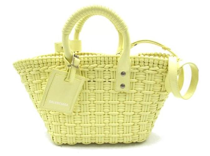 Balenciaga Bistro XS Basket Bag Yellow Plastic  ref.1313088