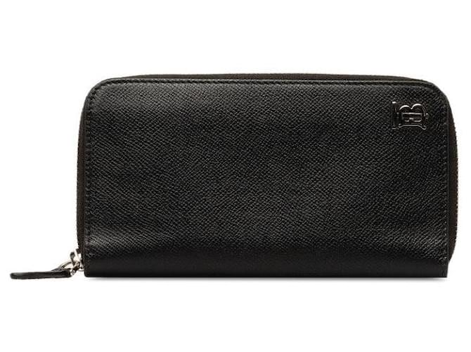 Burberry Leather zip around wallet Black Pony-style calfskin  ref.1313105