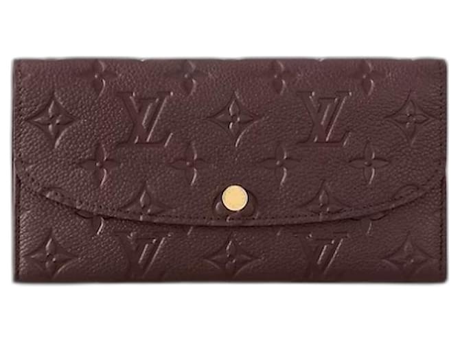Louis Vuitton LV Emilie wallet new wine red Brown Leather  ref.1313173