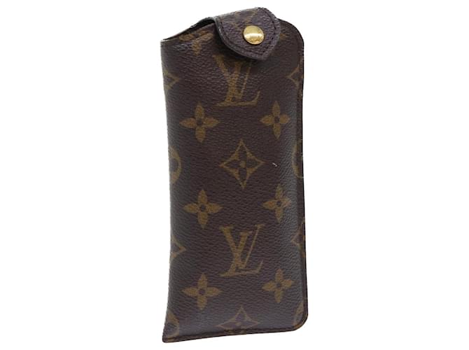Louis Vuitton Etui à lunettes Marrom Lona  ref.1313193
