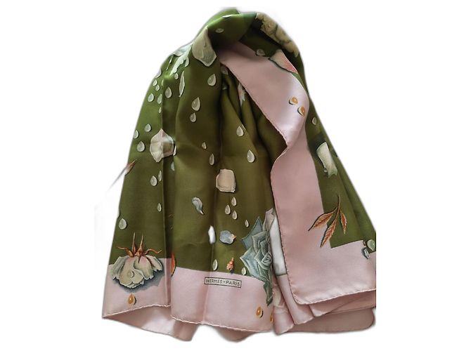 Hermès "La Rosée" Multicolore Seta
