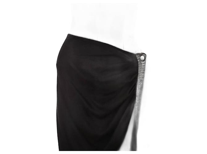 Dior Jupe longue en laine Noir  ref.1313256