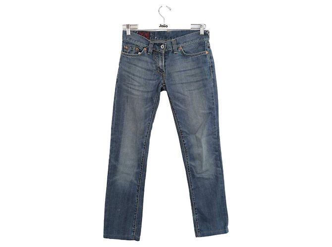 Evisu Vaqueros slim fit de algodón Azul