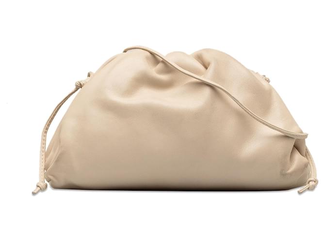Beige Bottega Veneta The Mini Pouch Crossbody Bag Leather  ref.1313374