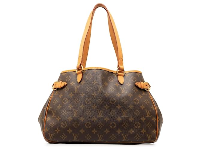 Brown Louis Vuitton Monogram Batignolles Horizontal Tote Bag Leather  ref.1313399