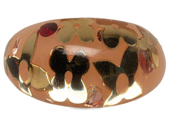 Brown Louis Vuitton Crystal Inclusion Resin Ring  ref.1313406