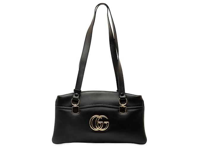 Black Gucci Large Arli Shoulder Bag Leather  ref.1313416