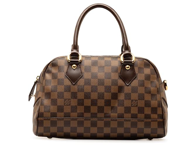 Brown Louis Vuitton Damier Ebene Duomo handbag Braun Leder  ref.1313429