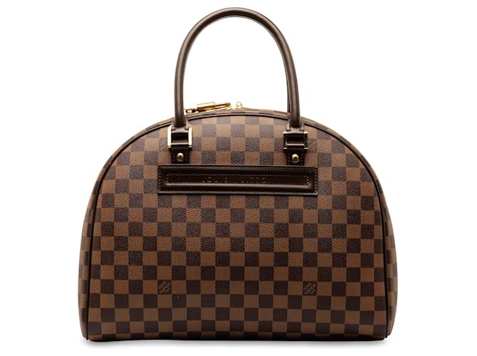 Brown Louis Vuitton Damier Ebene Nolita Travel Bag Leather  ref.1313431
