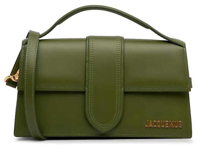 Green Jacquemus Le Grand Bambino Satchel Leather  ref.1313447