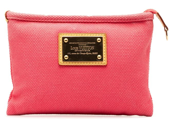 Bolsa Louis Vuitton Antigua Pochette PM rosa Lona  ref.1313450