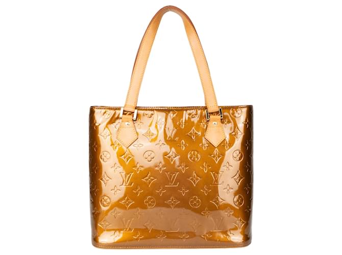 Louis Vuitton Vernis Monogram Houston Bag Brown Leather  ref.1313478