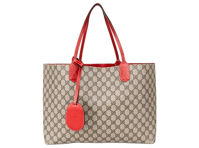 Gucci GG Monogram Reversible Tote Bag Beige Cloth  ref.1313480