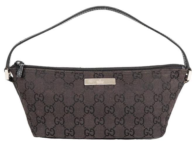 Gucci GG Monogram Boat Handbag Black Cloth  ref.1313500