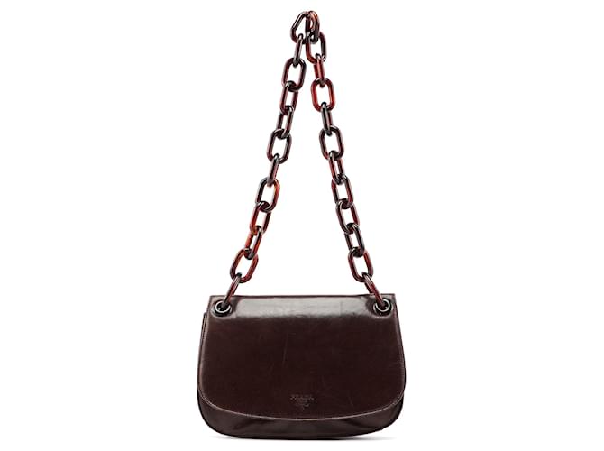 PRADA Shoulder bags Leather Brown Cleo  ref.1313501