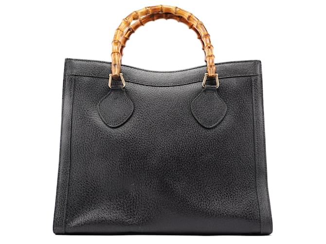GUCCI Totes Leather Black Bamboo  ref.1313505