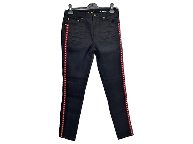 SAINT LAURENT  Jeans T.US 27 cotton Black  ref.1313551