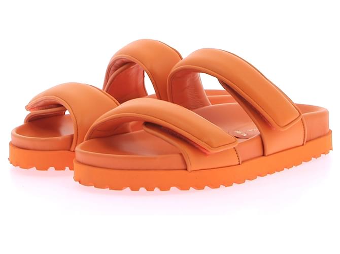 Autre Marque GIA X PERNILLE TEISBAEK  Sandals T.eu 36 leather Orange  ref.1313564
