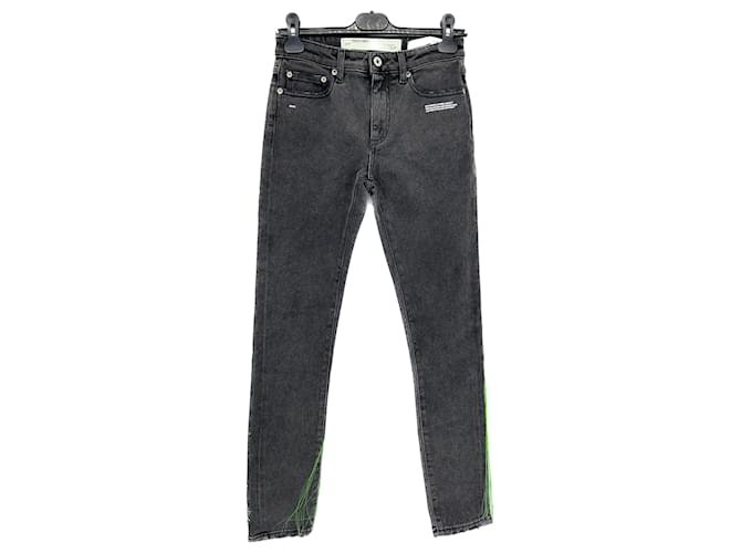 Off White OFF-WHITE Jeans T.US 26 Baumwolle Grau  ref.1313566